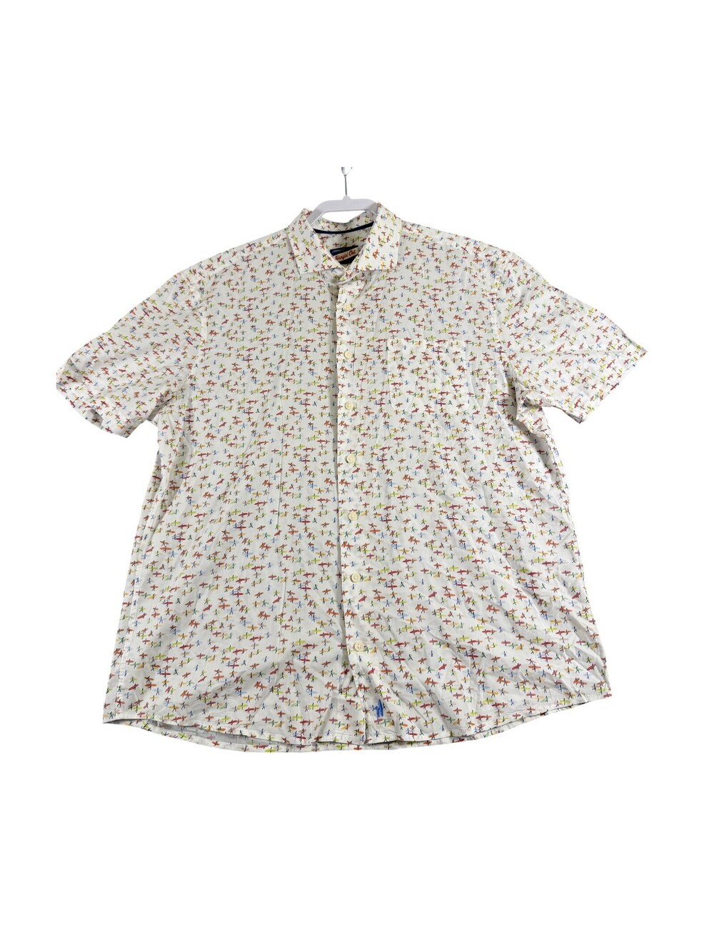 johnnie-O Hangin’ Out Men’s Large‎ Surfboard Print Short Sleeve Shirt